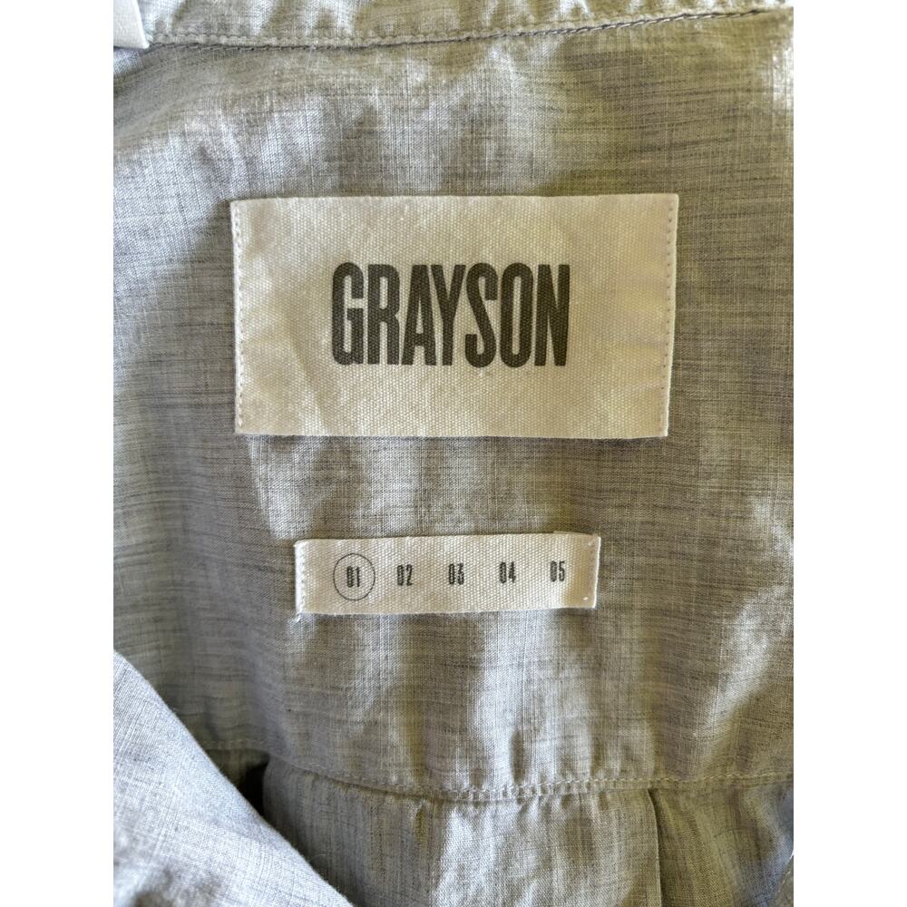 Grayson The Hero Button Up Gray Heathered Shirt - image 3